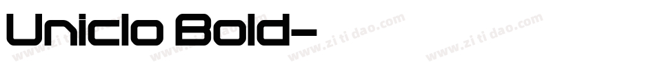 Uniclo Bold字体转换